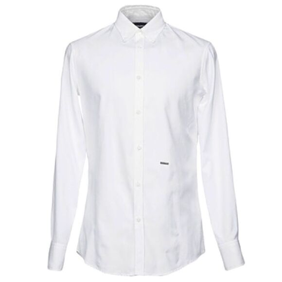 DSQUARED2 white dress shirt 100%‎ cotton made in Italy Size 16 neck Used - Picture 1 of 5